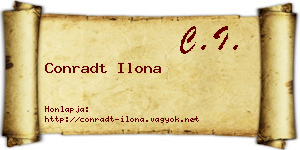 Conradt Ilona névjegykártya